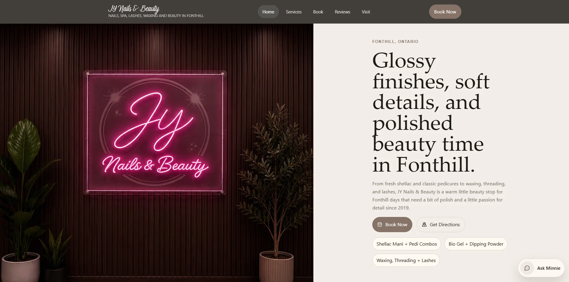 JY Nails & Beauty website preview